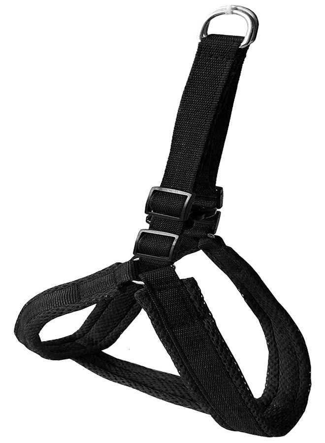 Pups&Pets Mesh Padded Nylon Dog Harness & Leash Rope All Types of Dogs - Medium (Chest Size - 25-34inch) (Black) - Image 2